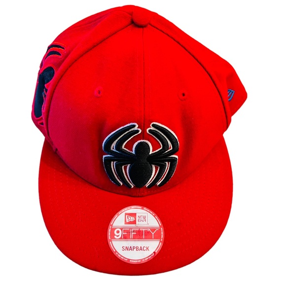 New Era Spider-Man 59fifty Fitted MLB Cap Hat Red and Black One